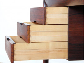 Grand bureau scandinave en palissandre de Rio de Erik Riisager Hansen