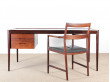 Grand bureau scandinave en palissandre de Rio de Erik Riisager Hansen