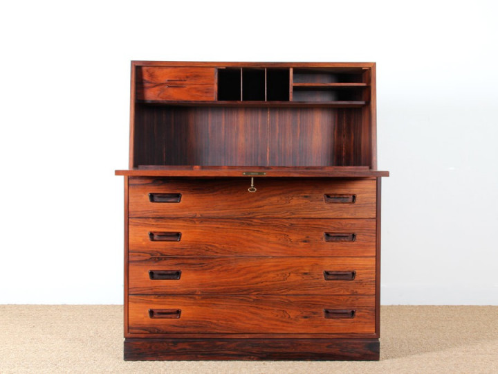 Scandinavian rosewood secretary, designed by Arne Wahl Iversen