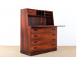 Scandinavian rosewood secretary, designed by Arne Wahl Iversen