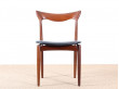 Set of 4 scandinavian chairs in teak designed by Henry Walter Klein