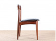 Suite de 4 chaises scandinaves en teck de HW Klein