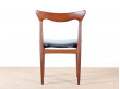 Suite de 4 chaises scandinaves en teck de HW Klein