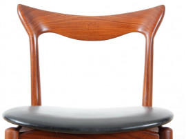 Set of 4 scandinavian chairs in teak designed by Henry Walter Klein