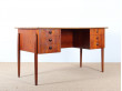 Scandinavian desk in teak.