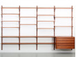 Bibliothèque murale en teck poul cadovious design scandinave danois vintage