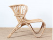 Fauteuil en rotin Viggo Boesen design scandinave danois vintage