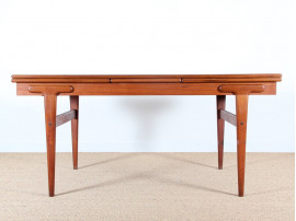 Table de repas en teck design scandinave danois vintage