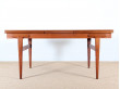 Table de repas en teck design scandinave danois vintage