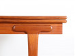 Table de repas en teck design scandinave danois vintage