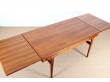 Table de repas en teck design scandinave danois vintage