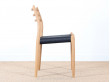 chaise 78 de niels O. Moller, chene et corde de papier tressé noir. design danois design scandinave neuf