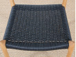 chaise 78 de niels O. Moller, chene et corde de papier tressé noir. design danois design scandinave neuf