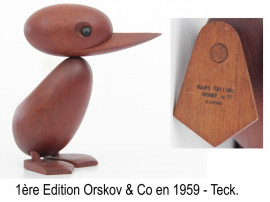 Duck in teak designed by Hans Bølling