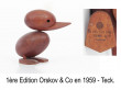 Duckling  in teak, designed by Hans Bølling