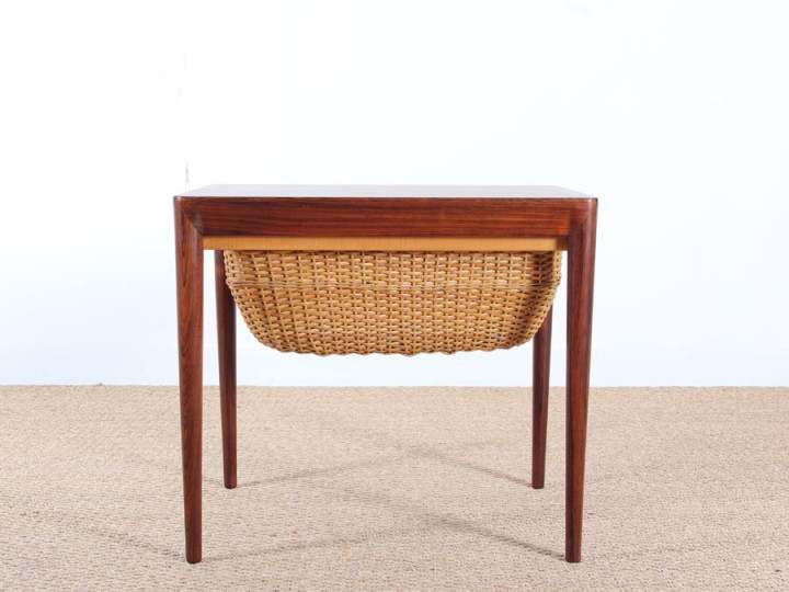 Scandinavian seweing table in rosewood