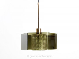 suspension scandinave en verre de Carl Fagerlund pour Orrefors