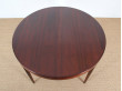 Table de repas scandinave ronde en palissandre de rio