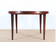 Table de repas scandinave ronde en palissandre de rio