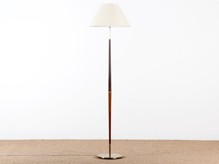 Lampadaire scandinave en palissandre de Rio