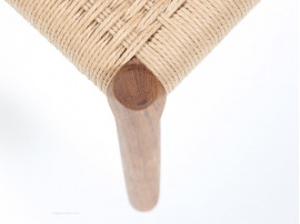 Banc scandinave n°63 A en teck et corde de Niels Moller pour JL Mollers 120 cm