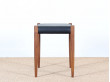 Tabouret scandinave N° 80 A en teck et cuir de Niels Moller pour JL Mollers 120 cm