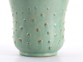 scandinavian ceramic Large gourd vase with relief dots by Ewald Dahlskog for Bo Fajans.