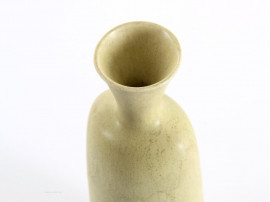 scandinavian vase with matte yellow to green glaze by Berndt Friberg for Gustavsberg