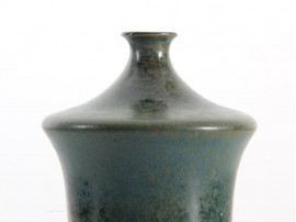 scandinavian vase blue glaze turning to green by Sven Hofverberg