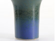 scandinavian vase blue glaze turning to green by Sven Hofverberg