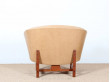  Fauteuil scandinave en cuir de Lennart Bender modèle Corona