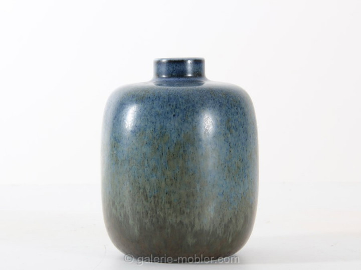 scandinavian blue vase by Carl Harry stalhane for Rorstrand model CEF