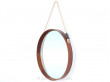 miroir circulaire scandinave en teck 