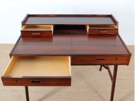 Bureau coiffeuse scandinave en palissandre de Rio de Arne Wahls Iversen