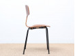 Paire de chaises Arne Jacobsen modèle 3103 en teck et piètement gainé noir. Année 1964