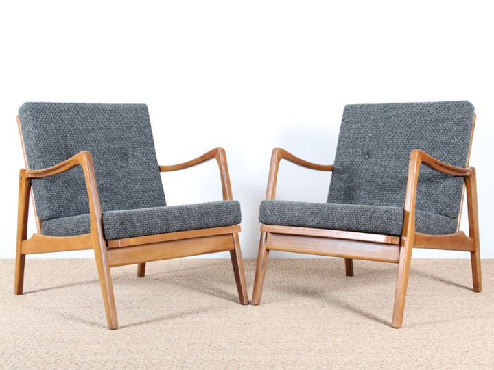 Paire de fauteuils scandinaves