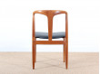 Suite de 4 chaises Juliane en teck de Johannes Andersen design scandinave vintage