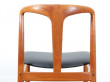 Suite de 4 chaises Juliane en teck de Johannes Andersen design scandinave vintage