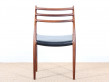 Suite de 6 chaises scandinaves en palissandre de Rio N° 78