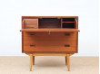 Petite commode secretaire scandinave en teck