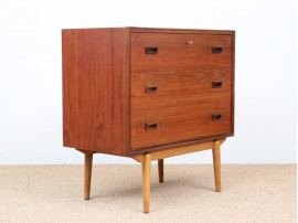 Petite commode secretaire scandinave en teck