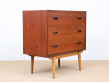 Petite commode secretaire scandinave en teck