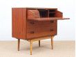 Petit secretaire scandinave en teck