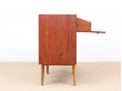 Petite commode secretaire scandinave en teck