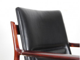 Pair of Scandinavian easy chairs in Rio rosewood, N 431