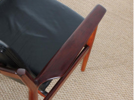 Pair of Scandinavian easy chairs in Rio rosewood, N 431