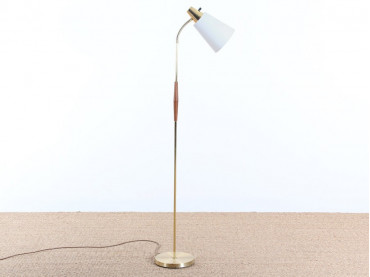 Liseuse scandinave en teck et laiton