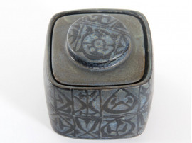 Aluminia Blue Baca Covered Jar