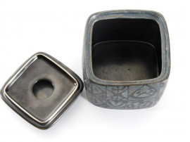 Aluminia Blue Baca Covered Jar