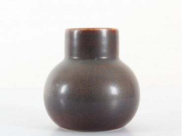 Rorstrand Small CEA Brown Haresfur Glaze Vase